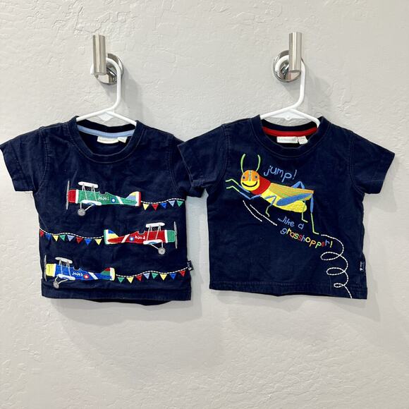 JoJo Maman Bebe Appliqué Short Sleeve Shirt Bundle - Picture 1 of 9